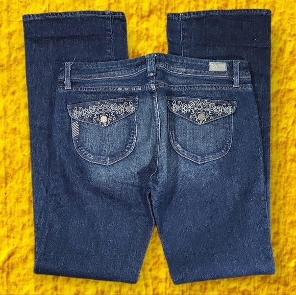 Paige Pico Women's Jeans Size 31 Premium Denim Bootcut Mid-rise Medium Wash - Picture 3 of 8